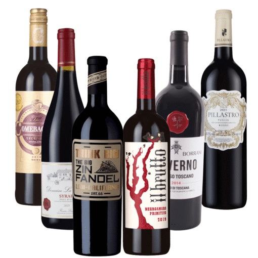 Mest populære rødvine i en smagskasse